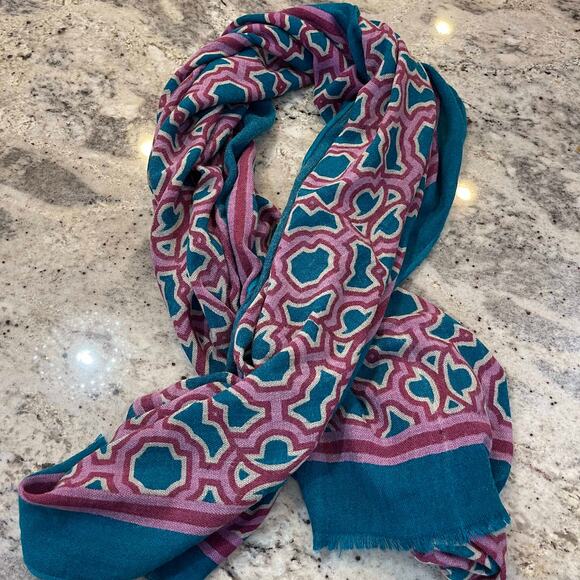 Shiraleah Scarf Wrap Teal Pink - Picture 1 of 4